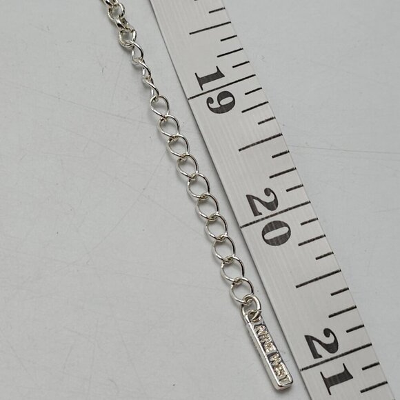 Nine West Silver Tone Blue Multi Color Beaded Necklace With Circular Accents - Picture 6 of 7